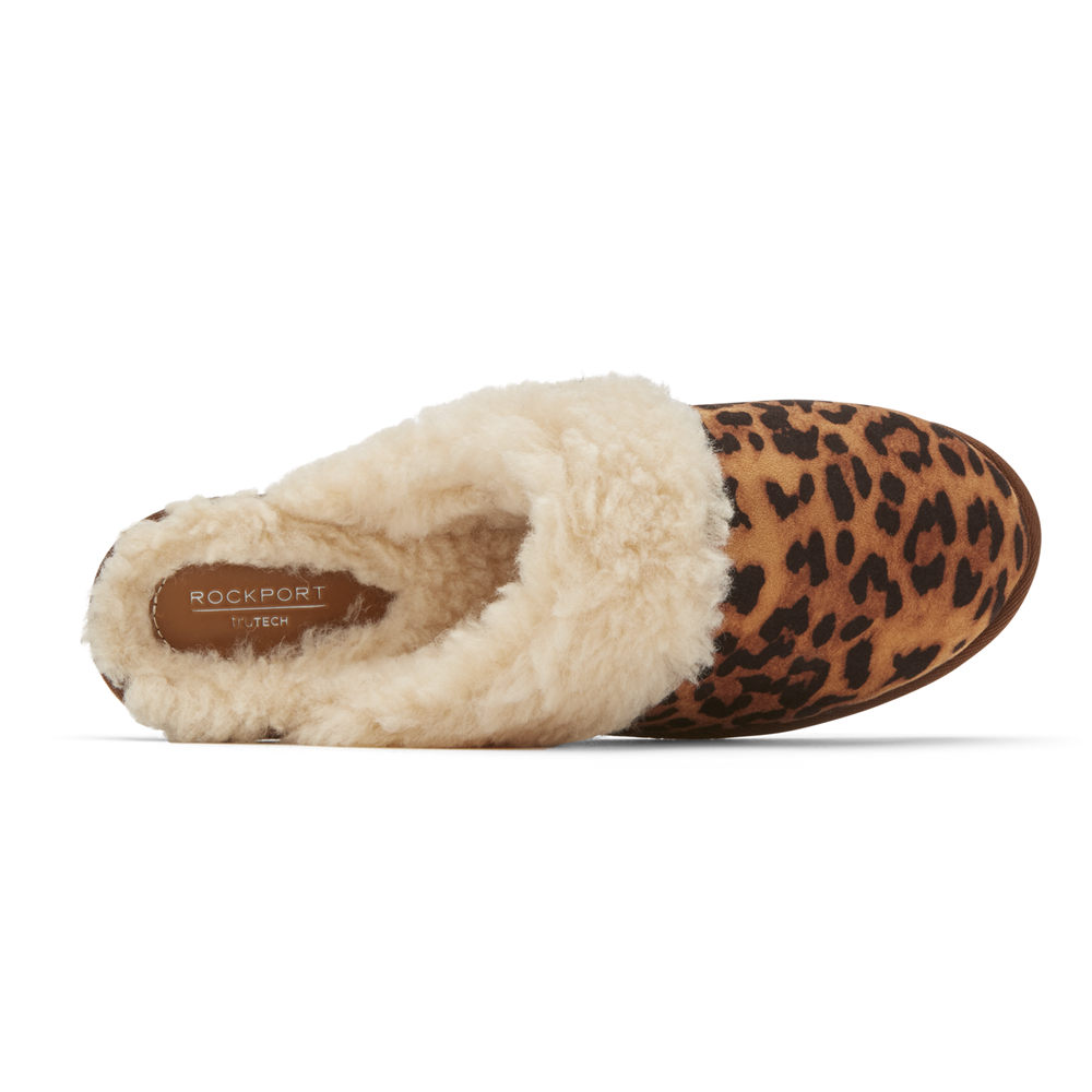 Chinelos Rockport Mulher Leopardo - Trutech Veda Slide - 47193NOGW